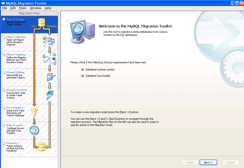 MsSQL转化成MySQL – MySQL Migration Toolkit