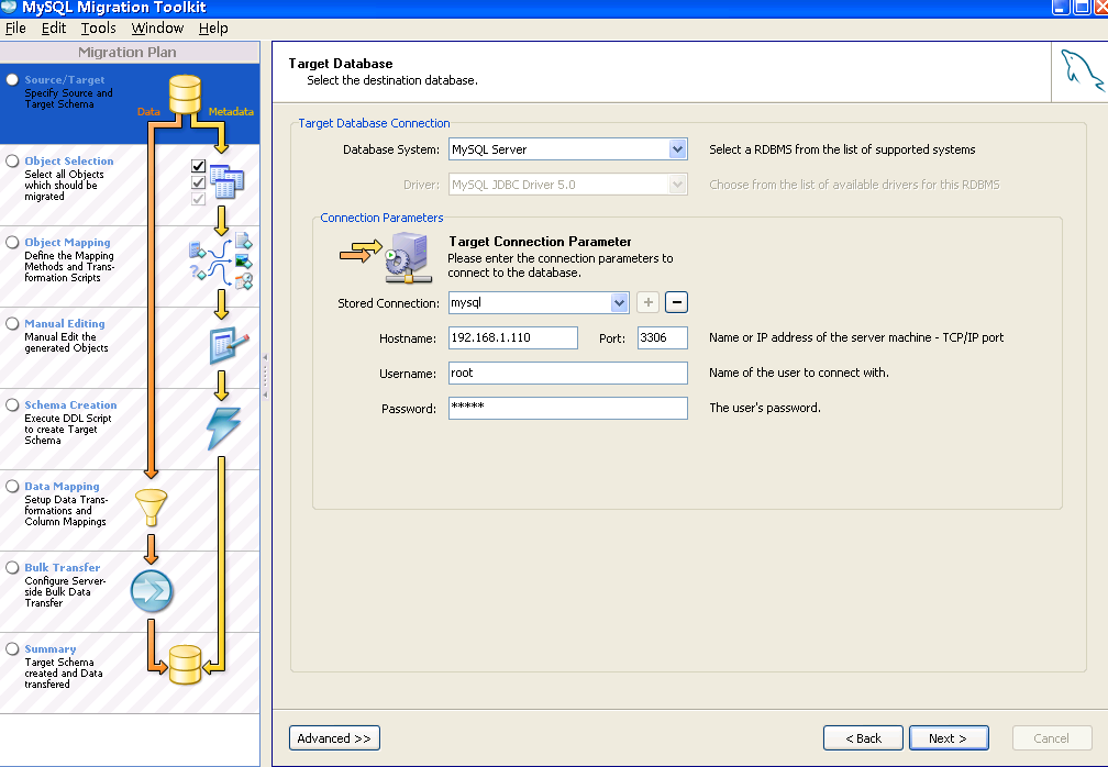 MsSQL转化成MySQL – MySQL Migration Toolkit