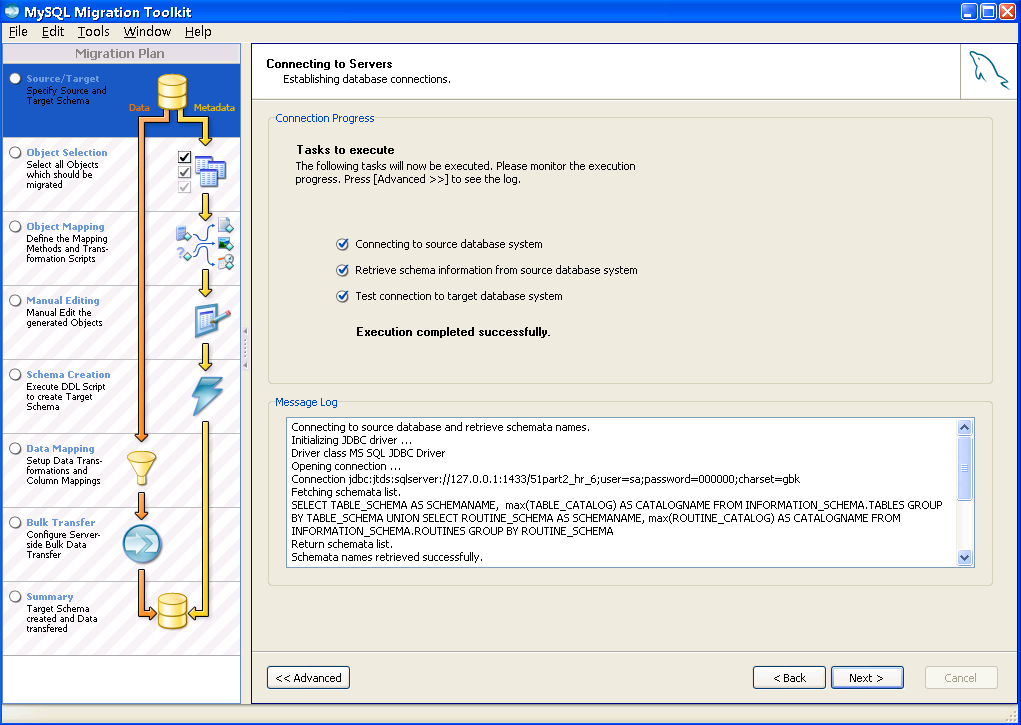 MsSQL转化成MySQL – MySQL Migration Toolkit