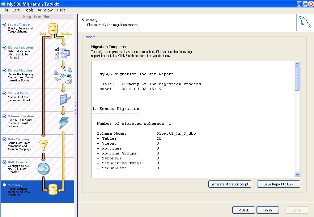 MsSQL转化成MySQL – MySQL Migration Toolkit