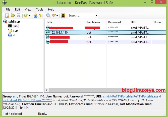 Keepass+PuTTYPortable+Winscp一键登录